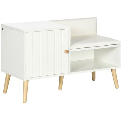 Non communiqué Banc meuble à chaussures 2 en 1 style scandinave - porte, niche, étagère - bois pin blanc Blanc - Publicité Non communiqué Banc meuble à chaussures 2 en 1 style scandinave - porte, niche, étagère - bois pin blanc Blanc - Publicité