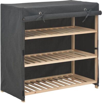 Non communiqué Armoire à chaussures avec housse Gris 79x40x80 cm Tissu gris - Publicité Non communiqué Armoire à chaussures avec housse Gris 79x40x80 cm Tissu gris - Publicité