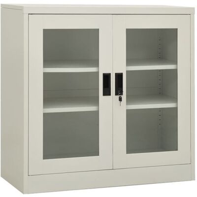 Non communiqué Armoire de bureau Gris clair 90x40x90 cm Acier Gris clair - Publicité Non communiqué Armoire de bureau Gris clair 90x40x90 cm Acier Gris clair - Publicité