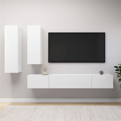 Non communiqué vidaXL 4-delige Tv-meubelset bewerkt hout wit3078733 Blanc - Publicité Non communiqué vidaXL 4-delige Tv-meubelset bewerkt hout wit3078733 Blanc - Publicité