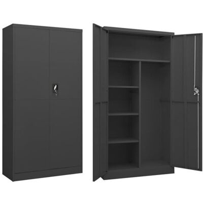Non communiqué Armoire à casiers Anthracite 90x40x180 cm Acier Anthracite - Publicité Non communiqué Armoire à casiers Anthracite 90x40x180 cm Acier Anthracite - Publicité