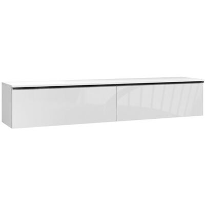 Non communiqué Meuble TV suspendu meuble TV flottant design façade blanc laqué 2 portes Blanc - Publicité Non communiqué Meuble TV suspendu meuble TV flottant design façade blanc laqué 2 portes Blanc - Publicité