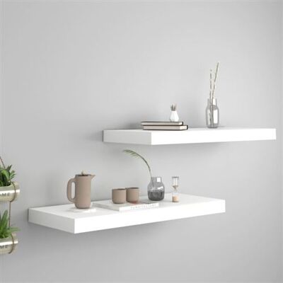 vidaXL Étagères murales flottantes blanches 60x23,5x3,8 cm MDF - Étagères - Publicité vidaXL Étagères murales flottantes blanches 60x23,5x3,8 cm MDF - Étagères - Publicité