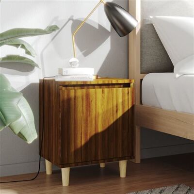 Non communiqué vidaXL Table de chevet avec pieds en bois Chêne marron 40x30x50 cm813114 Brun - Publicité Non communiqué vidaXL Table de chevet avec pieds en bois Chêne marron 40x30x50 cm813114 Brun - Publicité