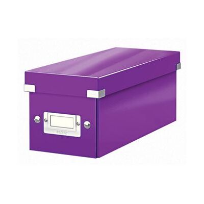Boîte de rangement Leitz Click & Store WOW, format CD Violet Violet - Publicité Boîte de rangement Leitz Click & Store WOW, format CD Violet Violet - Publicité