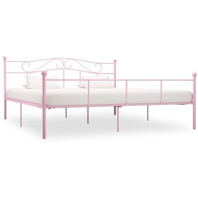 Vidaxl - Cadre de lit métallique - Rose - 200x200 cm - Bed frame - Publicité Vidaxl - Cadre de lit métallique - Rose - 200x200 cm - Bed frame - Publicité