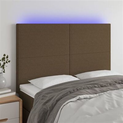 vidaXL Tête de lit LED - 144x5x118/128 cm - Publicité vidaXL Tête de lit LED - 144x5x118/128 cm - Publicité