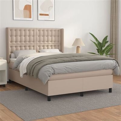 Lit VIDAXL avec Matelas - Taille adulte Cappuccino Simili Cuir - Publicité Lit VIDAXL avec Matelas - Taille adulte Cappuccino Simili Cuir - Publicité