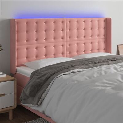 vidaXL Chevet en Velours Rose avec LED - Tête de lit - Publicité vidaXL Chevet en Velours Rose avec LED - Tête de lit - Publicité