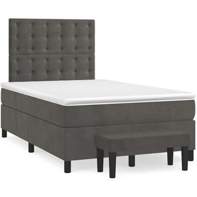 Non communiqué vidaXL Boxspring met matras fluweel donkergrijs 120x190 cm3270494 Gris - Publicité Non communiqué vidaXL Boxspring met matras fluweel donkergrijs 120x190 cm3270494 Gris - Publicité
