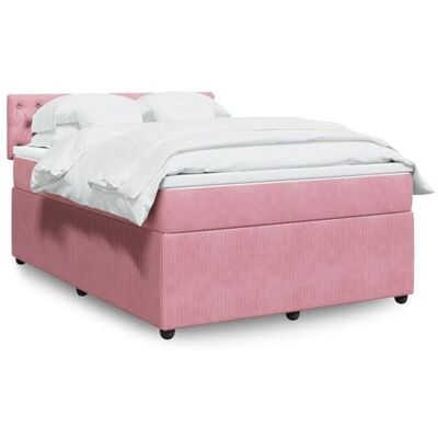 Non communiqué vidaXL Sommier à lattes de lit avec matelas Rose 160x200 cm Velours 3290093 Rose - Publicité Non communiqué vidaXL Sommier à lattes de lit avec matelas Rose 160x200 cm Velours 3290093 Rose - Publicité