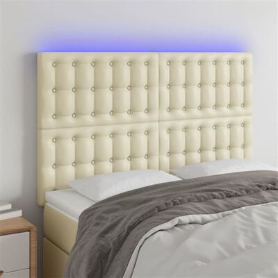Tête de lit LED Crème Vidaxl - Support de Lit - Publicité Tête de lit LED Crème Vidaxl - Support de Lit - Publicité