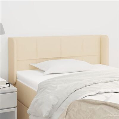 Tête de lit avec oreilles crème - Mobilier de chambre - Publicité Tête de lit avec oreilles crème - Mobilier de chambre - Publicité
