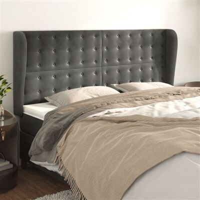 Tête de lit MAISONCHIC - Velours Gris - 163x23x118cm - Publicité Tête de lit MAISONCHIC - Velours Gris - 163x23x118cm - Publicité