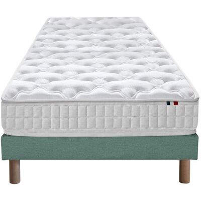 Ensemble Matelas à Ressorts Biconiques SPECTRE - 90x190 cm - Vert - Publicité Ensemble Matelas à Ressorts Biconiques SPECTRE - 90x190 cm - Vert - Publicité