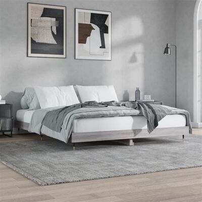 Non communiqué vidaXL Bedframe bewerkt hout grijs sonoma eikenkleurig 140x200 cm832147 Gris - Publicité Non communiqué vidaXL Bedframe bewerkt hout grijs sonoma eikenkleurig 140x200 cm832147 Gris - Publicité