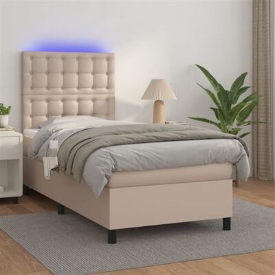 Maisonchic - Modèle Cappuccino - Lit avec LED et ressorts ensachés - Publicité Maisonchic - Modèle Cappuccino - Lit avec LED et ressorts ensachés - Publicité