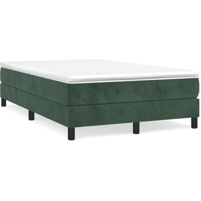 vidaXL Lit box spring vert foncé - Lit, Matelas & Surmatelas - Publicité vidaXL Lit box spring vert foncé - Lit, Matelas & Surmatelas - Publicité