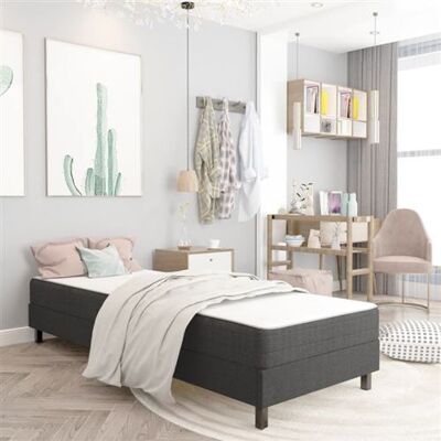 Non communiqué Sommier à lattes de lit sans matelas gris tissu 100x200 cm Gris - Publicité Non communiqué Sommier à lattes de lit sans matelas gris tissu 100x200 cm Gris - Publicité