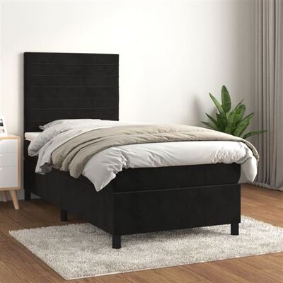 Non communiqué vidaXL Boxspring met matras fluweel zwart 100x200 cm3143069 Noir - Publicité Non communiqué vidaXL Boxspring met matras fluweel zwart 100x200 cm3143069 Noir - Publicité