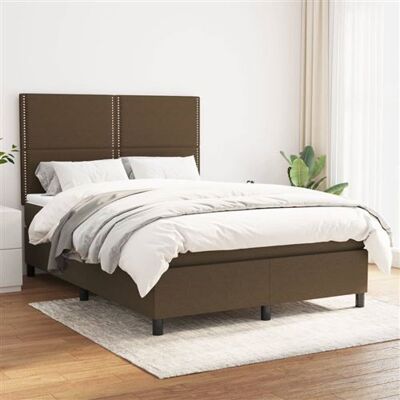 Non communiqué vidaXL Boxspring met matras stof donkerbruin 140x190 cm3141692 Marron - Publicité Non communiqué vidaXL Boxspring met matras stof donkerbruin 140x190 cm3141692 Marron - Publicité