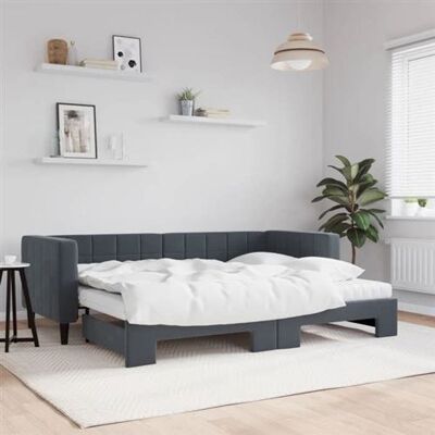 Non communiqué vidaXL Lit de Jour avec Lit Gigogne et Matelas, Canapé-lit, Lit d'Invité, Meuble de Chambre à Coucher Salle de Séjour, 3196709 Gris - Publicité Non communiqué vidaXL Lit de Jour avec Lit Gigogne et Matelas, Canapé-lit, Lit d'Invité, Meuble de Chambre à Coucher Salle de Séjour, 3196709 Gris - Publicité