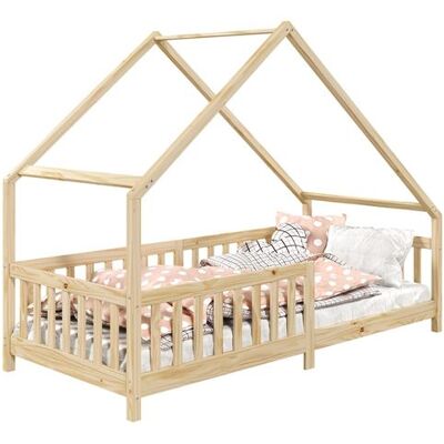 Non communiqué Lit idimex 206 x 96 x 158 cm en pin sans sommier pour 2 personnes de couleur Beige - Publicité Non communiqué Lit idimex 206 x 96 x 158 cm en pin sans sommier pour 2 personnes de couleur Beige - Publicité