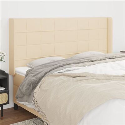 vidaXL Tête de lit avec Oreilles - Crème - 163x16x118/128 cm - Tête de lit - Publicité vidaXL Tête de lit avec Oreilles - Crème - 163x16x118/128 cm - Tête de lit - Publicité