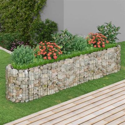 vidaXL Lit de gabion en fer galvanisé - Bordure de jardin 260x50x50 cm - Publicité vidaXL Lit de gabion en fer galvanisé - Bordure de jardin 260x50x50 cm - Publicité
