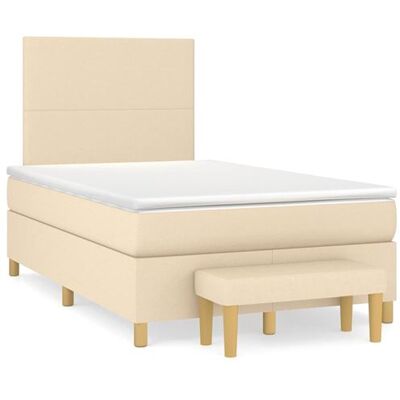 Non communiqué vidaXL Boxspring met matras stof crÃmekleurig 120x190 cm3270395 Blanc - Publicité Non communiqué vidaXL Boxspring met matras stof crÃmekleurig 120x190 cm3270395 Blanc - Publicité