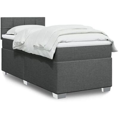 Non communiqué vidaXL Sommier à lattes de lit et matelas Gris foncé 90x190 cm Tissu 3288044 Gris - Publicité Non communiqué vidaXL Sommier à lattes de lit et matelas Gris foncé 90x190 cm Tissu 3288044 Gris - Publicité