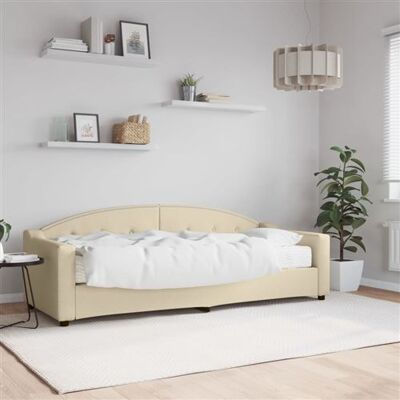 Non communiqué vidaXL Slaapbank met matras 80x200 cm stof crÃmekleurig3197511 Blanc - Publicité Non communiqué vidaXL Slaapbank met matras 80x200 cm stof crÃmekleurig3197511 Blanc - Publicité