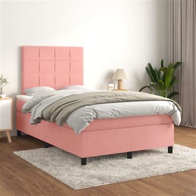 Non communiqué vidaXL Boxspring met matras fluweel roze 120x200 cm3143018 Rose - Publicité Non communiqué vidaXL Boxspring met matras fluweel roze 120x200 cm3143018 Rose - Publicité