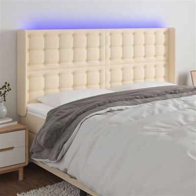 Tête de lit LED vidaXL - Crème - Hauteur réglable - Publicité Tête de lit LED vidaXL - Crème - Hauteur réglable - Publicité