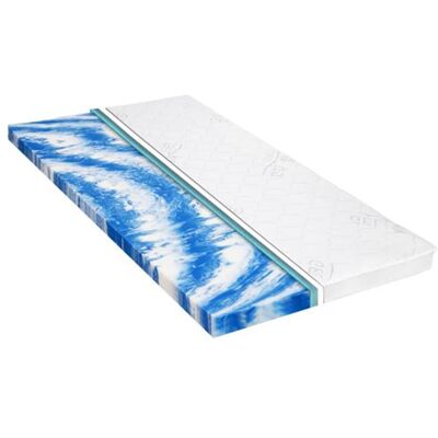 vidaXL Surmatelas 80 x 200 cm mousse en gel 7 cm Blanc - Surmatelas - Publicité vidaXL Surmatelas 80 x 200 cm mousse en gel 7 cm Blanc - Surmatelas - Publicité