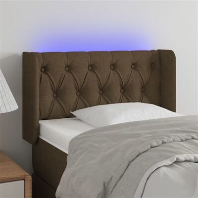 Maisonchic Tête de lit moderne avec LED marron foncé - 83x16x78/88 cm - Publicité Maisonchic Tête de lit moderne avec LED marron foncé - 83x16x78/88 cm - Publicité