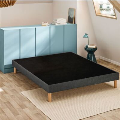 Non communiqué Sommier déco tapissier Unic gris - Bultex 160x200 Gris - Publicité Non communiqué Sommier déco tapissier Unic gris - Bultex 160x200 Gris - Publicité