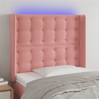 vidaXL Tête de lit en Velours Rose avec LED - Tête de lit LED Rose - Publicité vidaXL Tête de lit en Velours Rose avec LED - Tête de lit LED Rose - Publicité