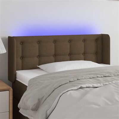 Tête de lit MAISONCHIC LED - Ajustable, Tissu Marron Foncé, 93x16x78/88 cm - Publicité Tête de lit MAISONCHIC LED - Ajustable, Tissu Marron Foncé, 93x16x78/88 cm - Publicité