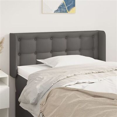 Tête de lit avec oreilles, gris, 83x16x78/88 cm - Tête de lit - Publicité Tête de lit avec oreilles, gris, 83x16x78/88 cm - Tête de lit - Publicité