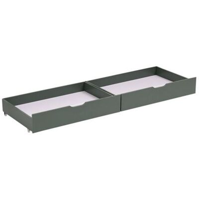 Non communiqué Lot de 2 tiroirs de rangement verts pour lit Vert - Publicité Non communiqué Lot de 2 tiroirs de rangement verts pour lit Vert - Publicité