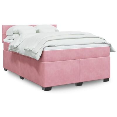 vidaXL Lit Velours Rose 160x200cm avec Mousse à Poches - Publicité vidaXL Lit Velours Rose 160x200cm avec Mousse à Poches - Publicité