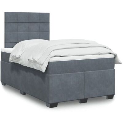 Sommier à lattes avec matelas gris foncé - 120x190cm - Lit Double - Publicité Sommier à lattes avec matelas gris foncé - 120x190cm - Lit Double - Publicité