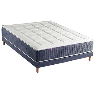 Matelas King Style d'Id Literie - 7 zones ressorts ensachés - Bleu - Publicité Matelas King Style d'Id Literie - 7 zones ressorts ensachés - Bleu - Publicité