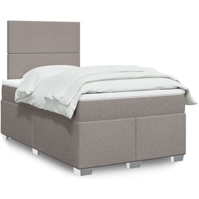 Vidaxl Lit en tissu gris taupe 120x190 cm - Publicité Vidaxl Lit en tissu gris taupe 120x190 cm - Publicité