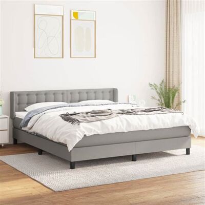 vidaXL Lit avec tissu gris clair et tête de lit réglable - Lit - Publicité vidaXL Lit avec tissu gris clair et tête de lit réglable - Lit - Publicité