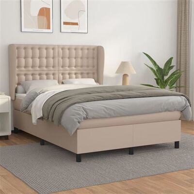 Lit VIDAXL avec Matelas à Ressorts - Cappuccino - Publicité Lit VIDAXL avec Matelas à Ressorts - Cappuccino - Publicité