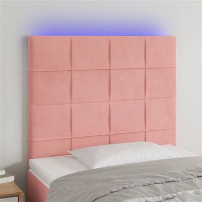 Tête de lit rose en velours avec LED - MAISONCHIC - Publicité Tête de lit rose en velours avec LED - MAISONCHIC - Publicité