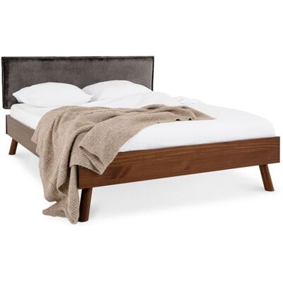 Non communiqué Lit futon avec tête de lit KARRI 140 x 200 cm - gris foncé et châtaignier Gris Foncé - Publicité Non communiqué Lit futon avec tête de lit KARRI 140 x 200 cm - gris foncé et châtaignier Gris Foncé - Publicité