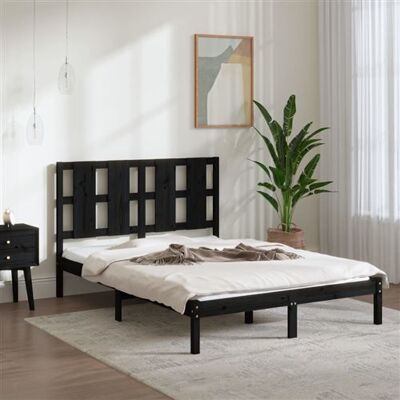 Non communiqué vidaXL Bedframe massief grenenhout zwart 140x190 cm3105584 Noir - Publicité Non communiqué vidaXL Bedframe massief grenenhout zwart 140x190 cm3105584 Noir - Publicité